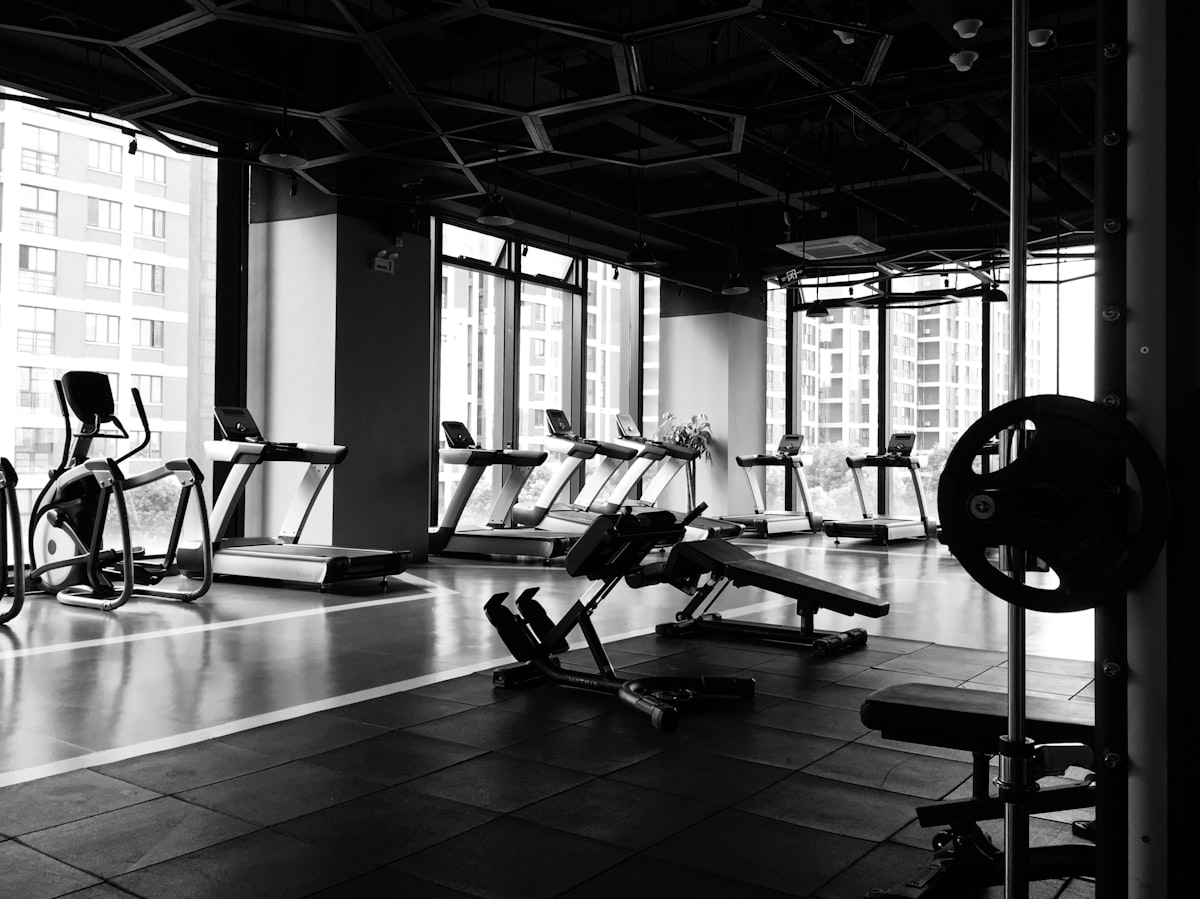Yläkerran cardio- ja venyttelyalue